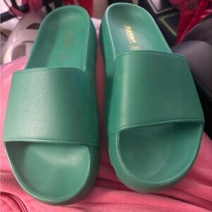 Old Navy Teal Slide Sandals